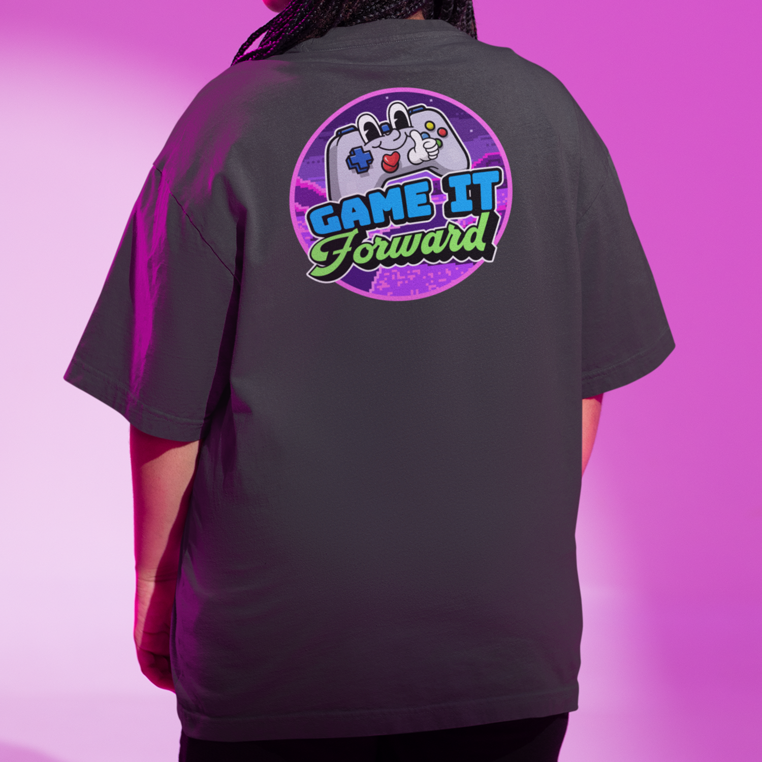 GAME IT FORWARD OVERSIZED FADED T-SHIRT