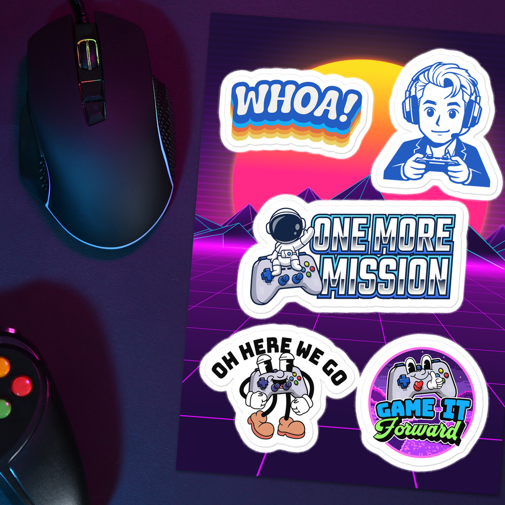 LEWIS BLOGS GAMING KISS-CUT STICKER SHEET (5.83″×8.27″)