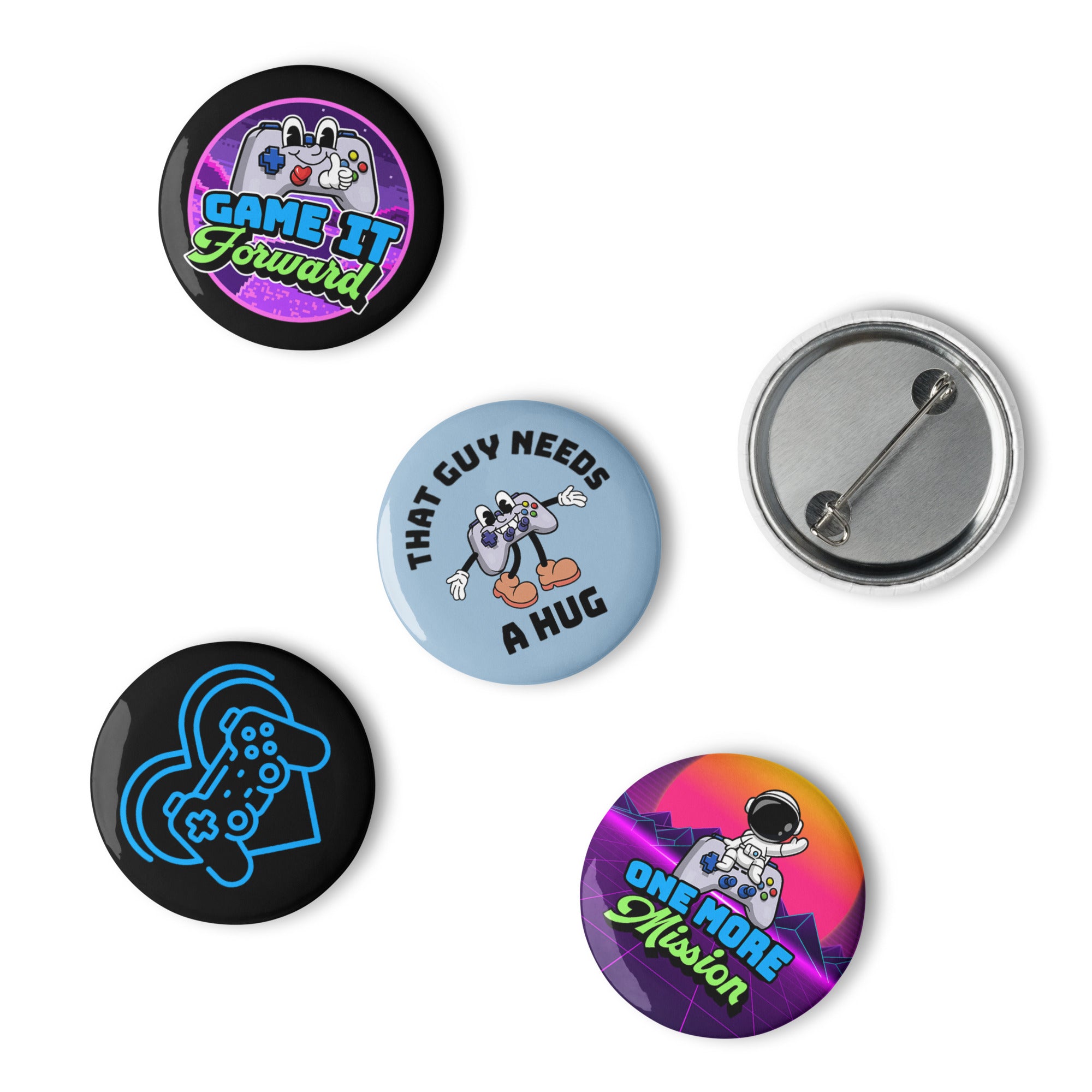 LEWIS BLOGS GAMING SET OF PIN BUTTONS (QTY: 5)